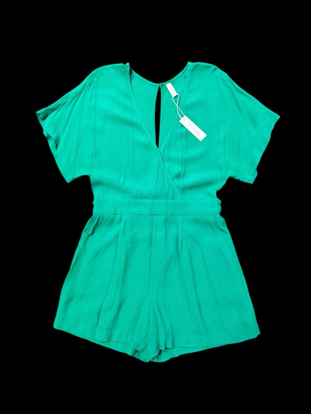 GENTLE FAWN, NWT, WOMENS, SHORT SLEEVE ROMPER IN SPRING GREEN. SIZE 4 - Picture 2 of 10